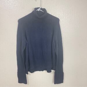 J. Crew Navy Blue Cuffed Sleeve Turtleneck Sweater Size XL